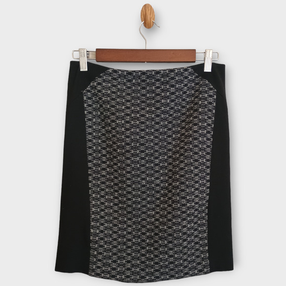 Theory Skirt Womens 4 Black Gray Lined Pencil Career Office Minimalist Corpcore - Picture 1 of 6